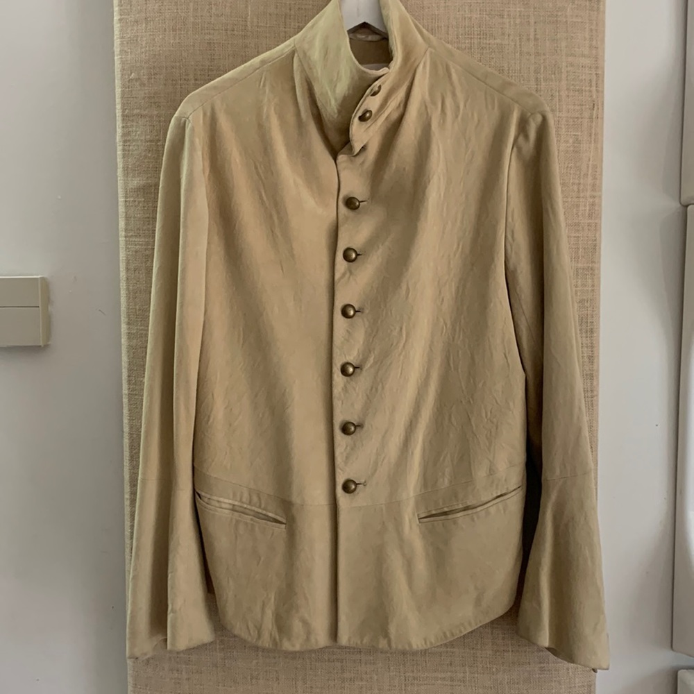 Ann Demeulemeester suede military tunic